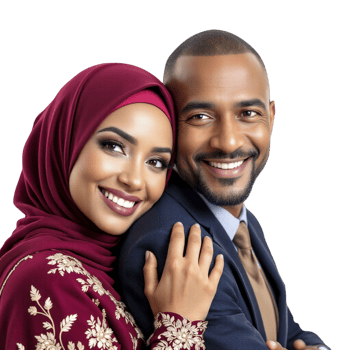 An arabic couple in traditional clothing png