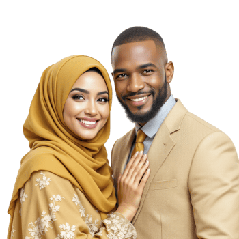 An arabic couple in traditional clothing png