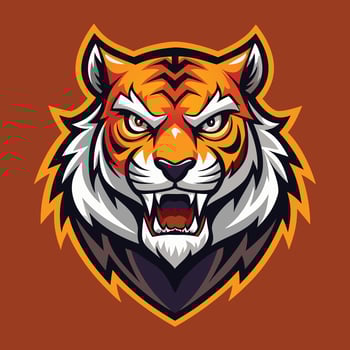Fierce Tiger Mascot Logo with Modern and Bold Illustration vector