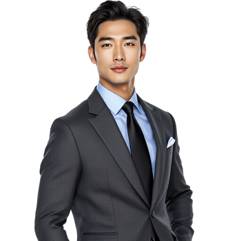 A man in a suit and tie posing for a photo png