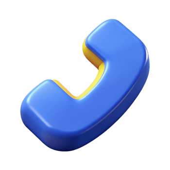 Colorful 3D Phone Icon Isolated on Black png