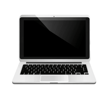 Minimalist Laptop Design Isolated on Transparent Background png