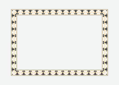 Certificate border design or colorful photo frame design and resume corner vector