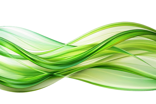 Abstract Green Wave Design Background Image with Dynamic Flowing Lines and Smooth Curves png