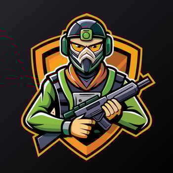 Editable Sports Mascot Logo Template for Gaming and Esports vector