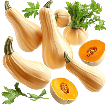 butternut squash with vibrant yelloworange flesh png