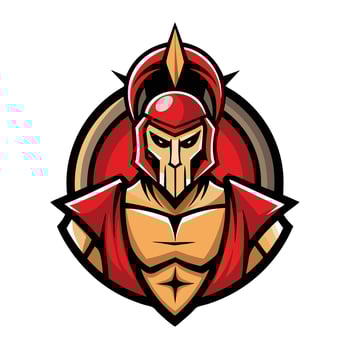 Modern Illustrative Design of a Spartan Mascot Logo vector