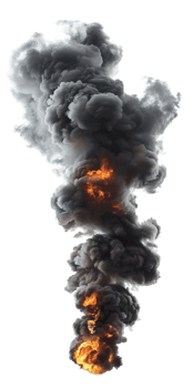 Black fire smoke transparent set bundle, isolated background. Burning, fiery clouds graphic element png