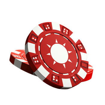 Stack of red and white casino chips with a glossy finish png