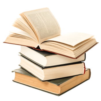 Stack of Open and Closed Books Isolated on White Background - Education Concept png