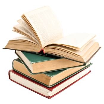 Stack of Vintage Books Open Book Education Knowledge Literature Study png