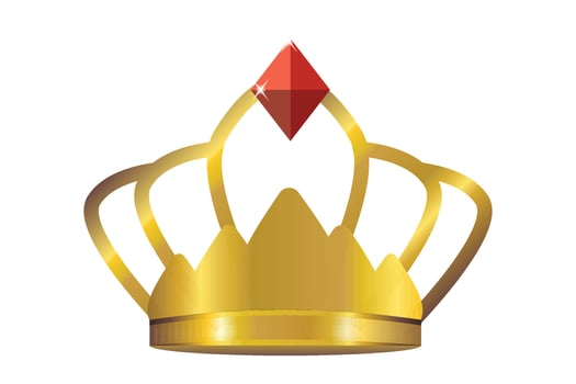 Golden crown kingdom majestic kingdom vector