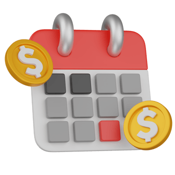 3d render Monthly Payment illustration png