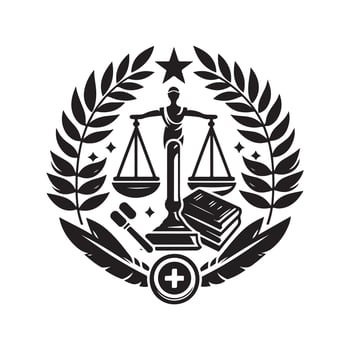 Attorney Theme Black Silhouette Artwork vector