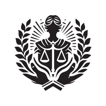 High Quality Black Law Silhouette Drawing vector