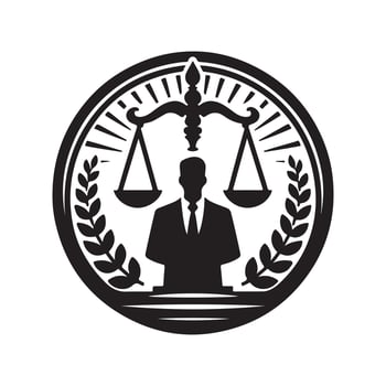 Legal Themed Black Silhouette for Businesses vector
