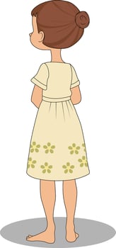 A girl cartoon character illustration vector