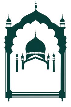 Elegant illustration of a mosque's architectural details. png