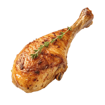 Delicious Roasted Chicken Leg with Fresh Herbs png