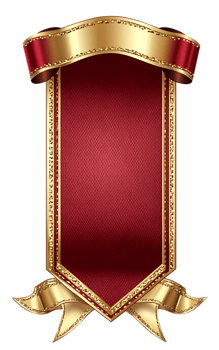 Elegant red and gold banner design. Perfect for awards, certificates, or luxury branding. png