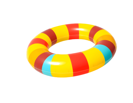 Inflatable ring isolated on transparent background png