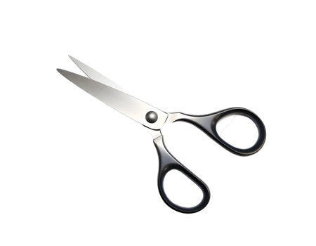 Hair cutting shears isolated on transparent background png