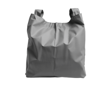 Black plastic bag isolated on a transparent background png