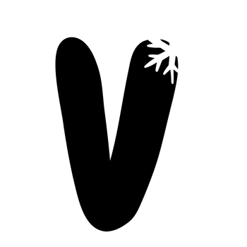 V snowflake alphabet png