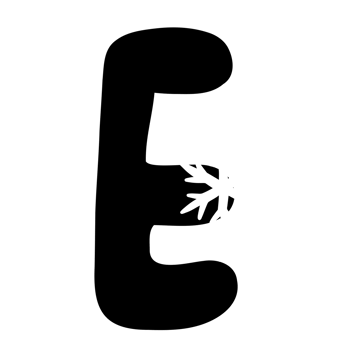 white snowflake letter png