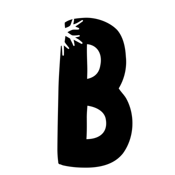 a black snowflake letter png