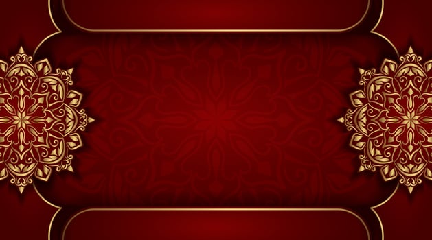 luxury background with gold ornaments vector