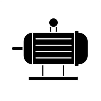electric motor. Icon Symbol isolated white background. illustration. color editable. vector