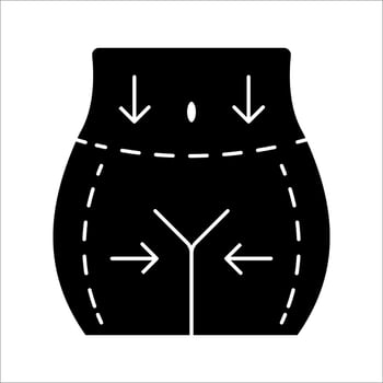 liposuction Icon Symbol isolated white background. illustration. color editable. vector