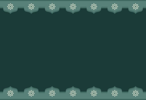 Illustration of a green background with arabic ornaments vector