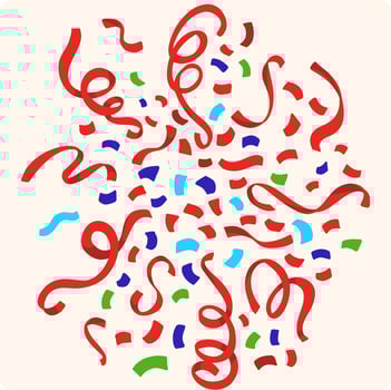Confetti falling on background. Party festive firework. vector