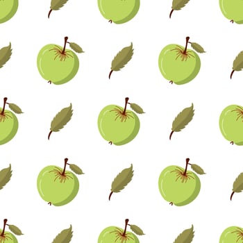 Red apple with a leaf isolated on white vector
