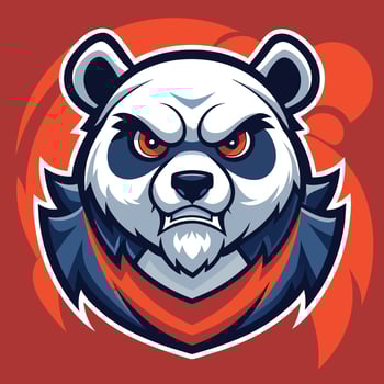 Ferocious Angry Panda E Sports and Sports Team Mascot Logo vector