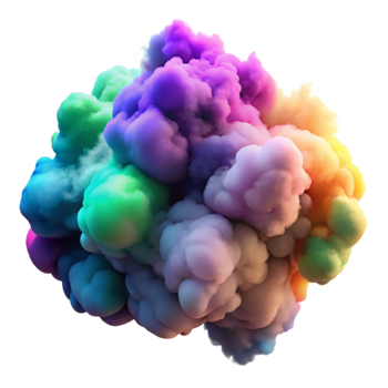 stunning modern Abstract Colorful Smoke Isolated detailed png