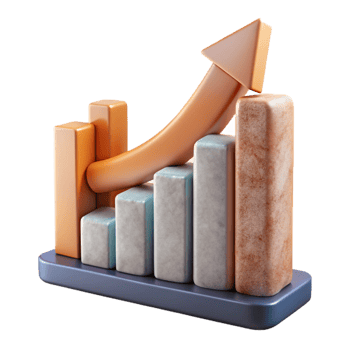 dramatic rustic Abstract Growth Chart Upward Trend Isolated original png