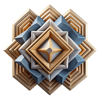 vibrant contemporary Abstract Wall Art Geometric Design Isolated 4K png