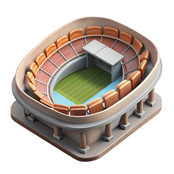 extraordinary rustic Aerial Shot of Stadium with Empty Seats Isolated detailed png