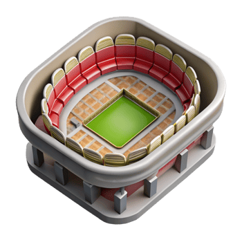 wonderful modern Aerial Shot of Stadium with Empty Seats Isolated authentic png