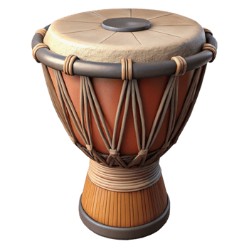 extraordinary traditional African Djembe Drum Hand Carved Detail Cutout original png