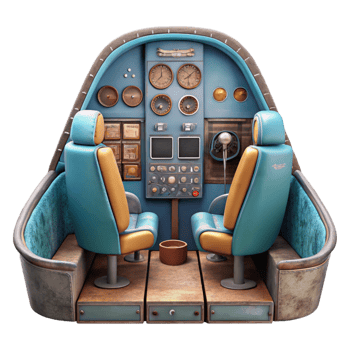 magnificent modern Airplane Cockpit Transparent Background detailed png
