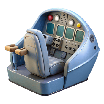 stunning abstract Airplane Cockpit Transparent Background 4K png