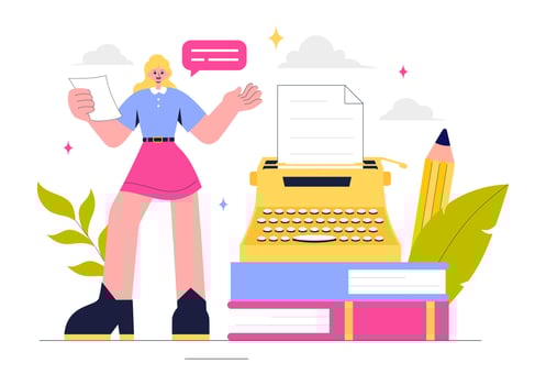 Storytelling and Copywriting Concept Illustration for Digital Media vector