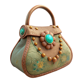 wonderful creative Antique Handbag Beaded Design Cutout Image professional png