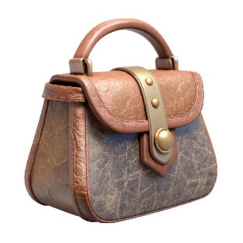 extraordinary traditional Antique Handbag with Clasp Closure Transparent Background detailed png