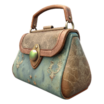 impressive creative Antique Handbag with Clasp Closure Transparent Background professional png
