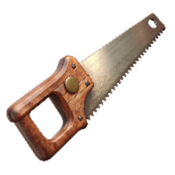 extraordinary minimalist Antique Hand Saw with Wooden Handle Transparent Background professional png